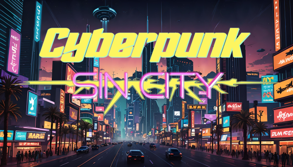 las vegas cyberpunk sincity poster